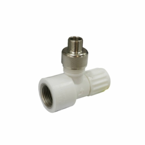VALVULA CONTROL 12.7 mm (1/2 in) DE PARED PLASTICO CON ADAPTADOR 9.53 mm (3/8 in) METALICO